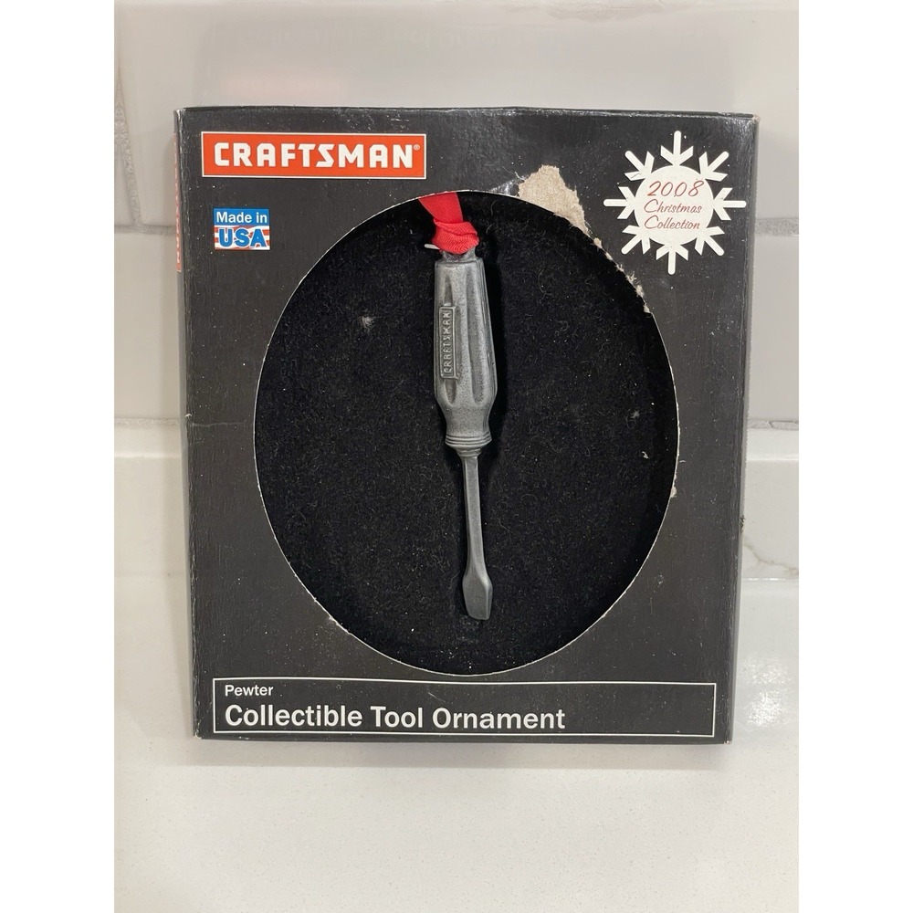 Sears Craftsman Mini Screwdriver Ornament Holiday‎ Pewter Tool Christmas New